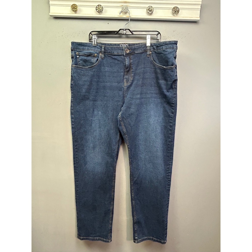 Chaps Jeans Men 40X31 Blue Slim Straight Fit Medium Wash Denim Pants